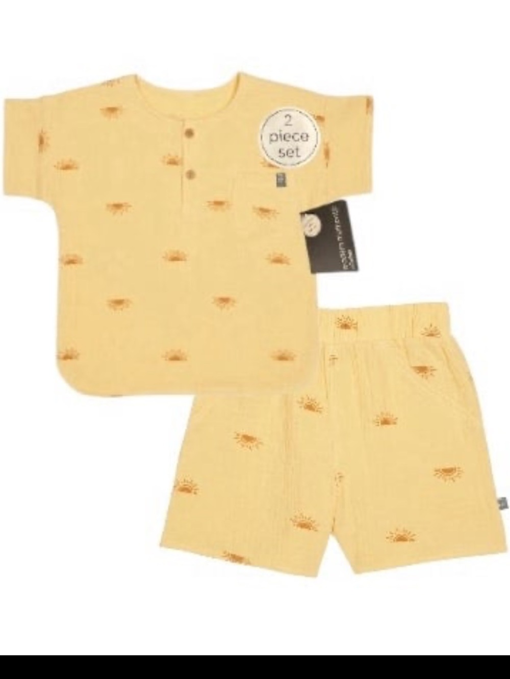 Kid’s Textured Linen Matching Set